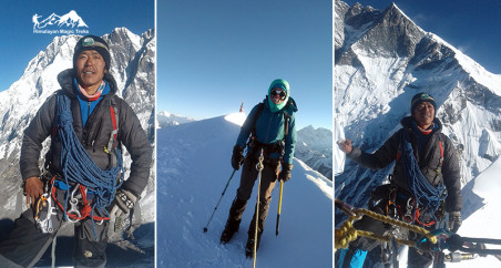 Expert Mountain Climber And Our Clients At Mera Peak 2023
